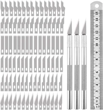 90PCS Knife Blades Precision Craft Knife Set for DIY Artwork Cutting Models