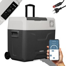 AREBOS Kompressor Kühlbox mit Rollen 47 L Auto Kühlschrank APP Gefrierbox