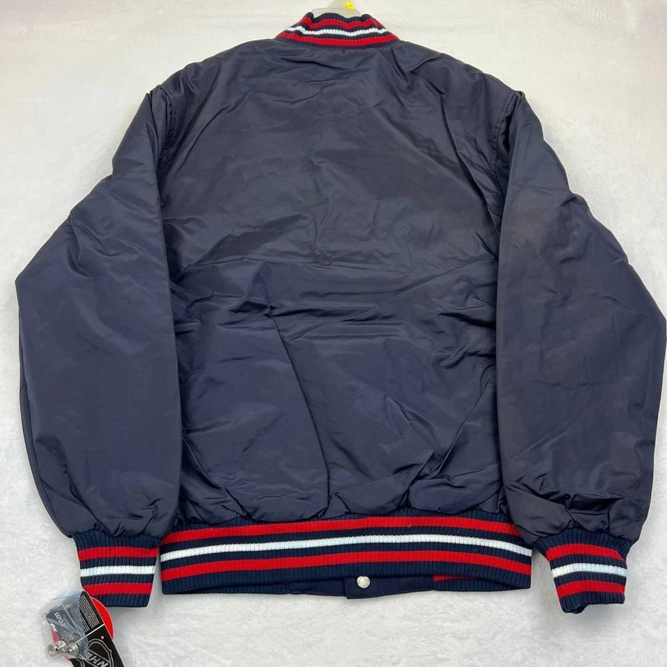 Vintage Montreal Canadiens Varsity Jacket Men M Navy Blue JH Design Reversible - Image 4 of 4