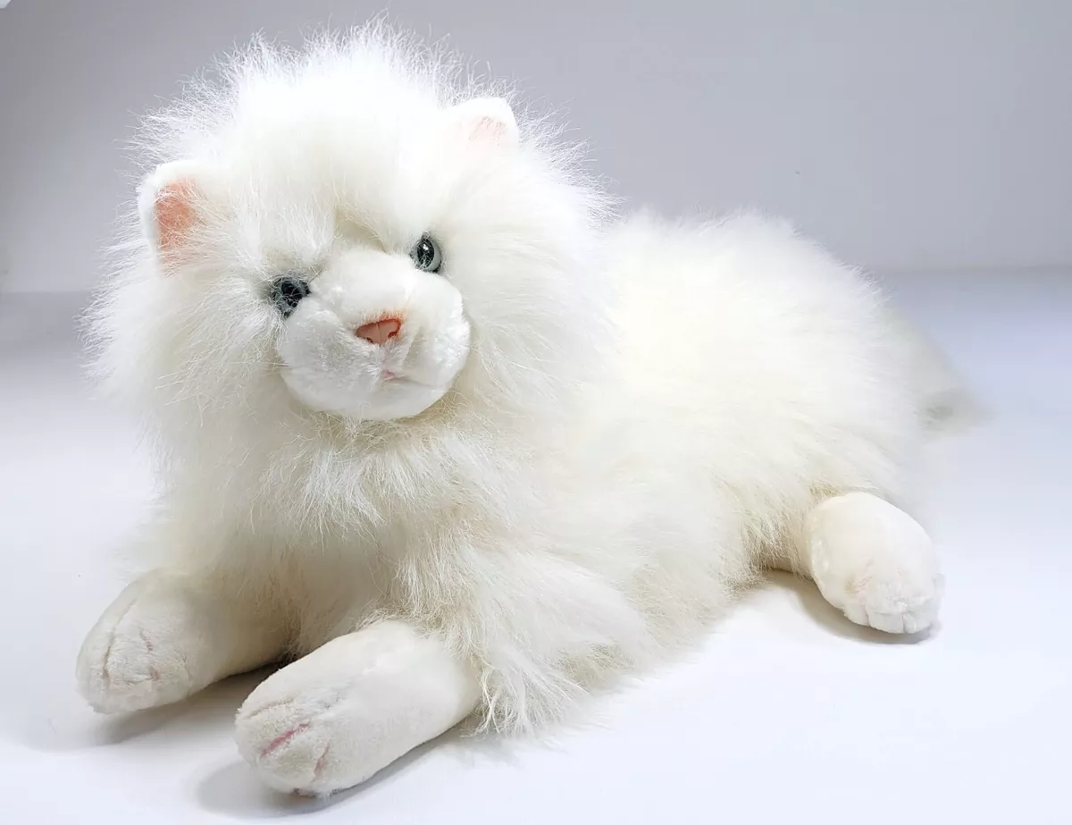 Large Stuffed Cat Plush Toy White Himalayan Birman Ragdoll Taylor