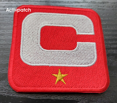 Kansas City Chiefs Football NFL Captain C Patch C white 1 Star Gold sew Aufnäher