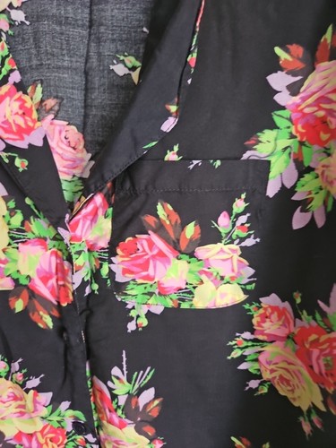 Asos Women's Size 2 Black Floral Print Modal 2 Piece Pijama Set - Picture 3 of 11