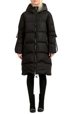 Nwt $4200 Prada Women's Black Midi Down Puffer Jacket Parka Coat Us M It 42