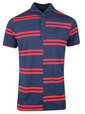 G/Fore Men's Large Offset Stripe Polo Twilight Sold Out Colorway MSRP 120