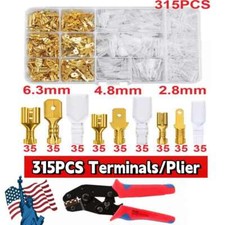 315x Assortment Spade Male Female Terminals Electrical Wire Crimp Connectors Kit