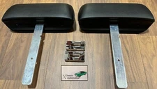 1969 Camaro Headrest Assembly Pair Escutcheon Chrome Bezels Bucket Seat Straight