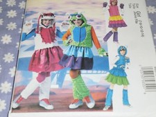 McCALL'S 6816 GIRLS MONSTER-SKIRT VEST MITTS COSTUME PATTERN-UNCUT-7-14