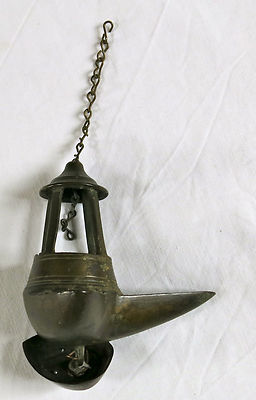 Ancienne lampe en bronze tête de satyre XIX ème siècle signée Ferville