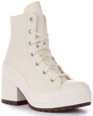 ぶーつ カリ Converse A05348C Chuck 70 De Luxe Hi Heel Boot White Womens US 5