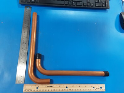 3/4'' Inch Copper Pipe/Tube One Foot Long, 3/4'' x 12'' W/ 90° Bent Elbow Copper...