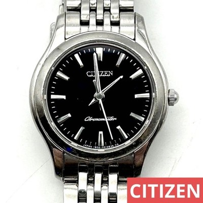 Citizen Chronomaster Quarzuhr, Edelstahl, Schwarz, aus Japan