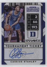 2020 Contenders Draft Picks Tournament Ticket 26/49 Cassius Stanley #99 Auto 9et