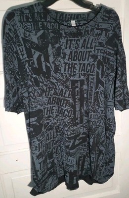 Taco Bell Mens 2XL Black T Shirt Tacos Burritos T3 It's All About The Taco TCMBS