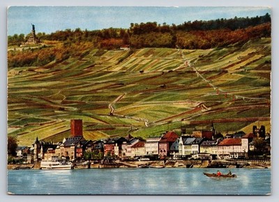 Rüdesheim am Rhein Germany Niederwalddenkmal Vintage Postcard