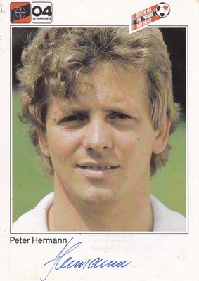 Autograph - Peter Hermann (Bayer 04 Leverkusen) - 1983/1984