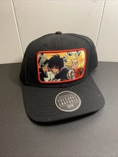 New Trigun BioWorld Crunchyroll Black Precurve Snapback Anime Hat OSFM
