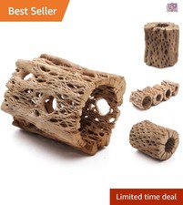 Natural Cholla Wood Aquarium Decoration for Fish Shrimp Birds 3-inch