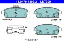 Bremsbelagsatz Scheibenbremse ATE Ceramic 13.0470-7309.2 für OPEL P12 ZAFIRA GTC