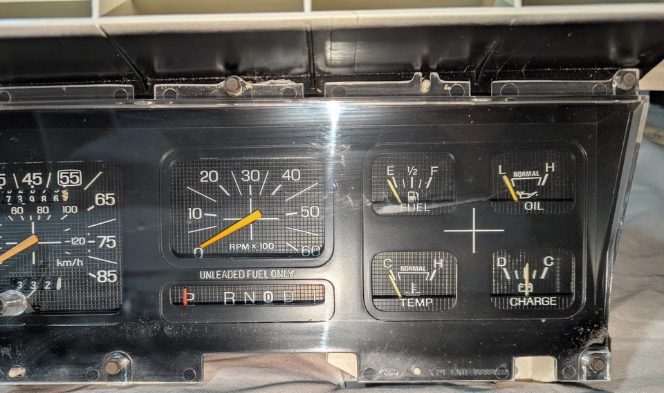 1980-1986 FORD F150 F250 F350 Bronco GAS TAC Speedometer Cluster 74K OEM SPEEDO - Image 2 of 4