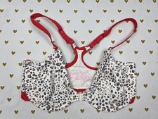 Victorias Secret Cotton Leopard Cheetah Front Close Racerback Bra 34D Push Up