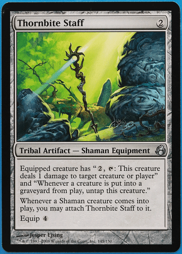Thornbite Staff Morningtide NM Uncommon MAGIC MTG CARD (ID# 501827) ABUGames