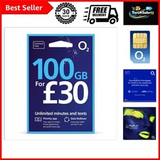 O2 100GB Data SIM: Unlimited Everything & 500 International Minutes - 4G Ready!