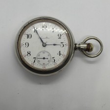 Hamilton Sidewinder Antique Pocket Watch Grd 925 17J 18s For Repair Good Balance