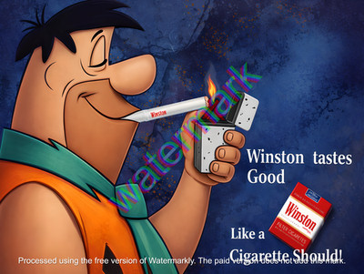 Winston Cigarette Fred Flintstone  Metal Sign 9'' x 12'' or 12'' x 16''