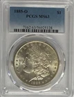 1885 O $1 Morgan Silver Dollar PCGS MS63 Uncirculated New Orleans