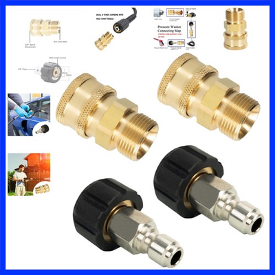 #ad 4 Pack Pressure Washer Quick Connect Kit Quick Disconnect Kit Metric quot; Quic... $26.59