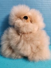 Shupaca Plush Bear 7" Alpaca Fleece Beige Stuffed Toy Made in Peru