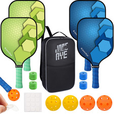 Pickleball Paddles Set of 4 or 2, USAPA Approved Fiberglass Rackets with Outdoor