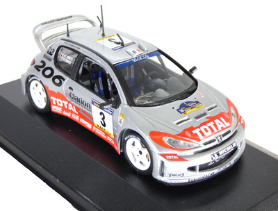 IXO Peugeot 206 WRC Rally 2002 Panizzi 1:43 Diecast Toy Car Rare