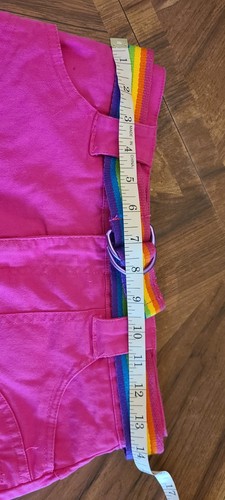 RARE Vintage Lisa Frank Pink Rainbow Heart Skort Girls Size 14 - Picture 6 of 11