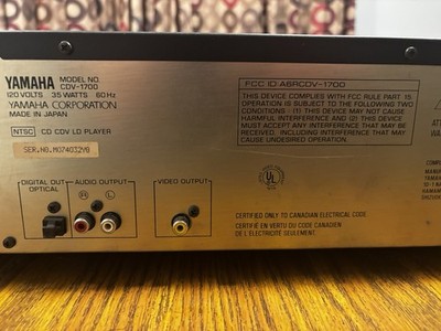 Ray℃　CD＆DVDまとめ売り Yamaha Cdv-1700 - Plays CDs, Laser Discs, And CD Videos - TESTED