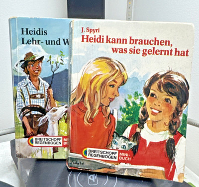 Heidi  2x Minibuch Breitschopf Regenbogen Spyri, Johanna: