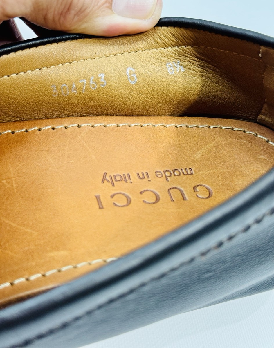 Gucci Web Accent Leather Drivers Moccasin Dark Brown Size  display picture 2