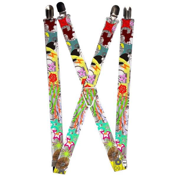 `Suspenders - 1.0`` - Music Skulls Multi Color` (Us Import) ACC NEU-image