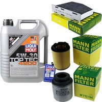 Mann Inspektionspaket 5L Liqui Moly Top Tec 5W-30 FüR VW Golf VI 1.4 TSI 1.2