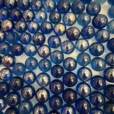 Masterpiece Crystal West Virginia Glass Marbles - 1 lb Iridescent Blue 16mm