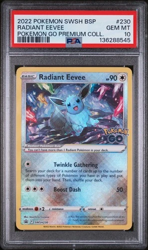 2022 POKEMON SWSH BLACK STAR PROMO #230 RADIANT EEVEE PSA 10