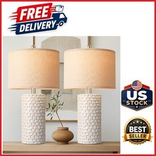 23" Modern Ceramic Table Lamp Set of 2