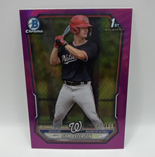 Bowman 2025 Chrome Prospects Sam Petersen Nationals Purple BCP-122 137/199 1st