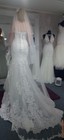 allure couture strapless fit and flare wedding dress Size 10 12