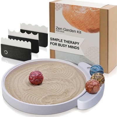 ENSO Japanese Zen Garden Kit for Desk - Inori  Sand Garden Gift Set for Medit...