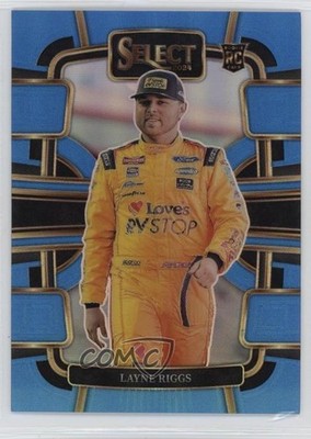 2024 Panini Select Grandstand Light Blue Prizm /199 Layne Riggs Rookie RC 3p5