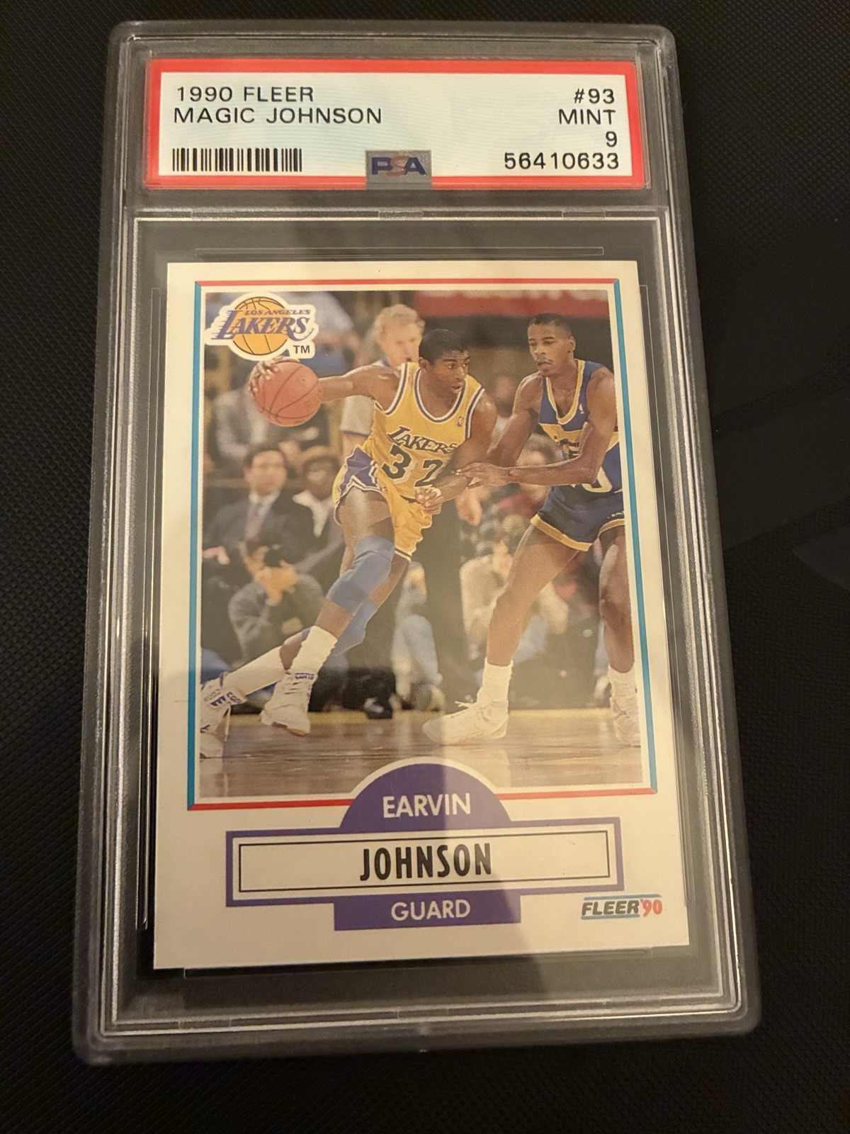 1990 Fleer Magic Johnson #93 PSA 9 Mint Basketball Card Los Angeles Lakers Cards