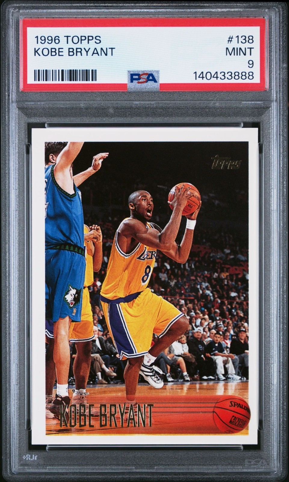 1996-97 Topps Kobe Bryant Rookie RC #138 PSA 9 Mint