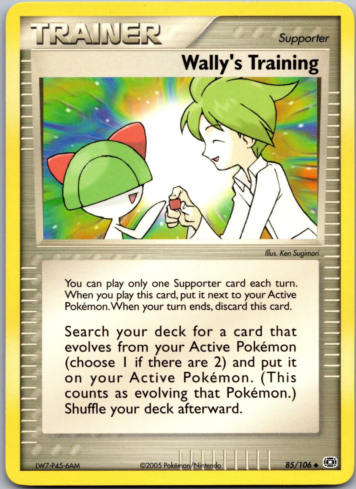 Wally's Training 85/106 Uncommon Emerald Pokemon Near Mint