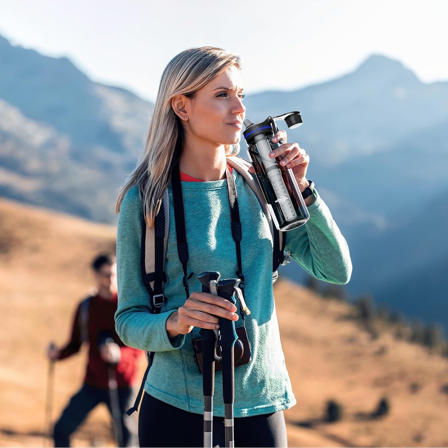 0.1&mu;m Premium Water Filter and Purifier Bottle for Hiking, Camping,Survival